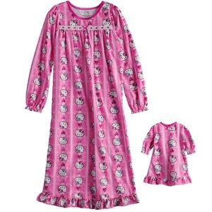 Hello Kitty Gown & Matching Doll Gown